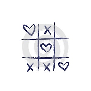 Isolated Hand Drawn Tic Tac Toe