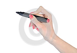 Isolated hand with marker