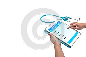 Isolated hand pointing schadule i