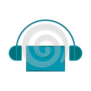 Isolated headphones icon