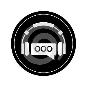 Isolated headphones icon