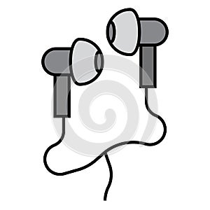 Isolated headphones icon