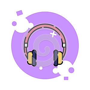 Isolated headphones icon