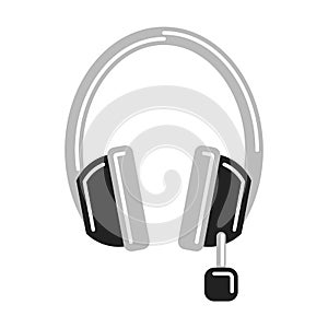 Isolated headphones on white.