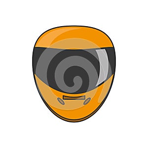 Isolated helmet of formula racing concept