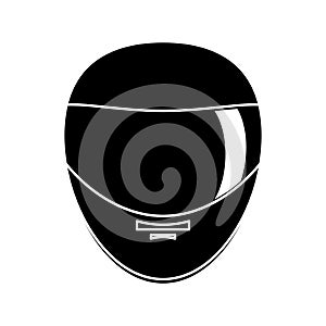 Isolated helmet of formula racing concept
