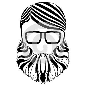 Isolated hipsterman avatar