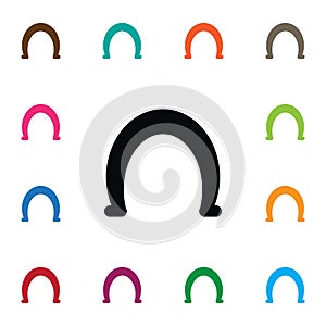 Isolated Hoof Icon. Unguis Vector Element Can Be Used For Unguis, Hoof, Horseshoe Design Concept. photo