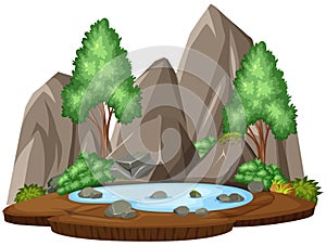 An isolated hot spring