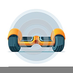 Isolated Hoverboard Illustration of Personal Transportation Technology