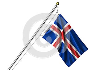 Isolated Icelandic Flag