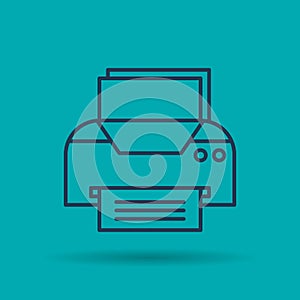 Isolated icon of Office Printer