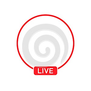 Isolated icon for streaming, live broadcast, blog, television, shows, live performances, news and various video content. Vector