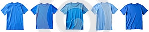 isolated illustration of blue t-shirt. Generative AI