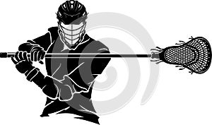 Lacrosse Pose in Front View photo