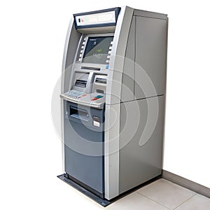 ATM machine isolated on white background