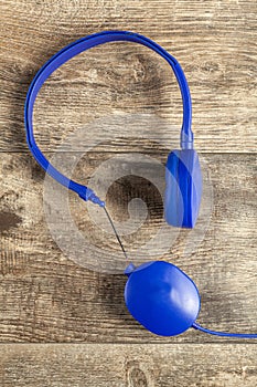 Isolated image of a broken headphone set