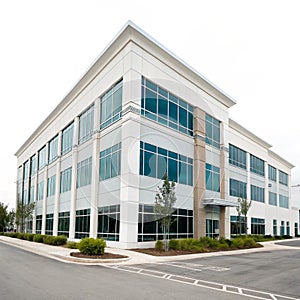 Company building on white background photo