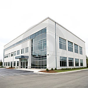 Company building on white background photo