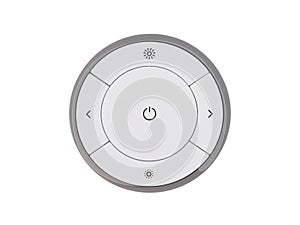 Isolated image of modern light remote control over the white background