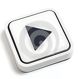 Play button icon isolated on white background photo