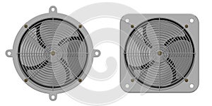 Isolated industrial fan on white background