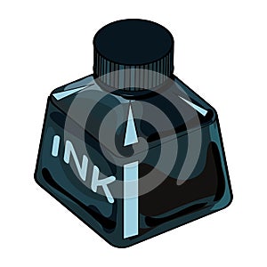 Isolated Ink Bottle Cartoon - Vector Illustration