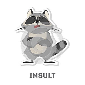 Isolated insulted raccoon.