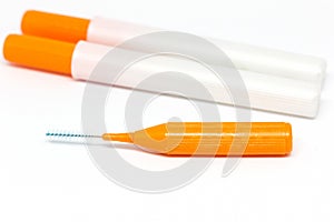 Isolated interdental brush.