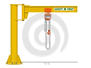 Isolated Jib crane on transparent background