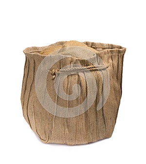 Isolated jute bag