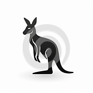 Isolated Kangaroo Icon: Matte Drawing With Crisp Graphic Design