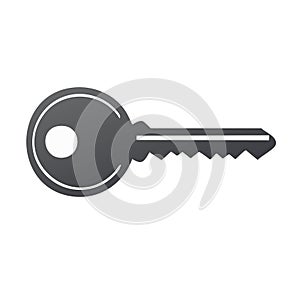 Isolated Key Icon Lock Security Solution Flat Design Symbol Vector Illustration