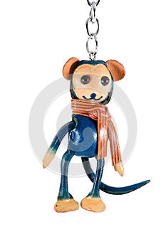 Isolated keychain monkey