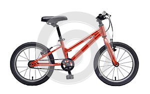 Isolated Kids Bike for Boys in Red Color