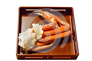 Isolated king crab leg.