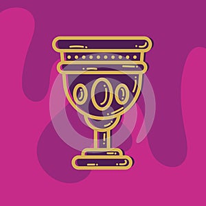 Isolated king cup icon Royalty icon Vector