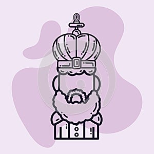 Isolated king icon Royalty icon Vector