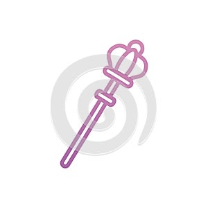 Isolated king scepter vector design photo