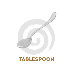 Isolated kitchen tablespoon.