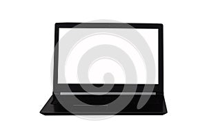 Isolated laptop with empty space