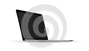 Isolated laptop with empty space on white background