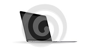 Isolated laptop with empty space on white background