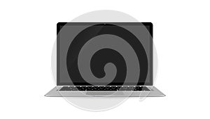 Isolated laptop with empty space on white background