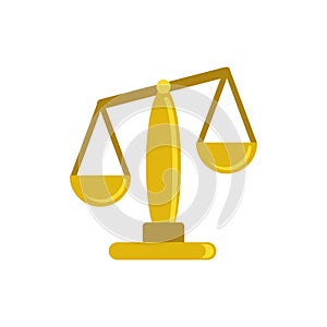 Isolated law balance flat vector design