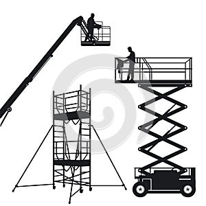 Isolated lift and scaffolding