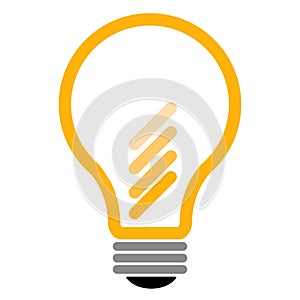 Isolated lightbulb icon