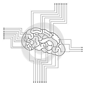 Lineal brain design photo