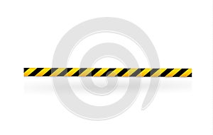 Isolated lines of insulation. Realistic warning tapes. Signs of danger. Vector illustration, isolated on a cellular