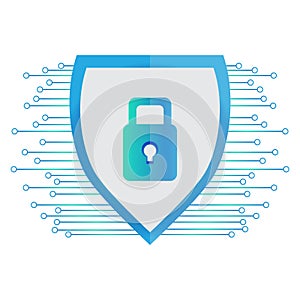 Isolated lockpad on a network. Cyber Security